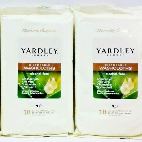 YARDLEY LONDON Disposable Washcloths Enriched with Aloe Vera, Chamomile & Vitamin E (**2**18 Pack)by