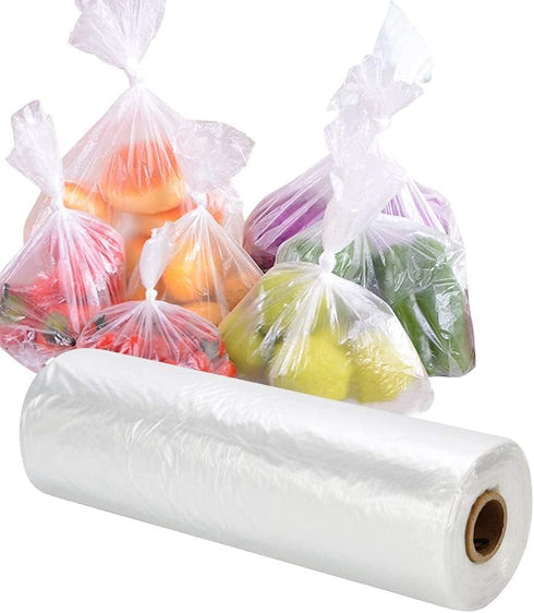 RyhamPaper Food Storage Bags - 1 Roll 12 x 16 Plastic Produce Bags for Fruits, Vegetables, Bread, 350 Bags
