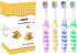 Kids Bee Toothbrush, Soft Bristle Individually Wrapped, Child Sized Brush Head for Toddlers 3-12 Years, Pack of 12