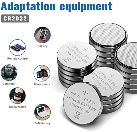 GutAlkaLi CR2032 Lithium 3V Battery, Electronic Coin Cell Button for Toys Calculators Watches (40 Pcs)