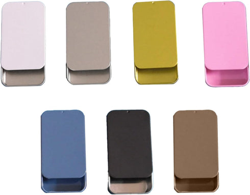 LINYUEARUI 7pcs Mini Portable Case,Dental Floss Dispenser,Toothpick dispenser tin sliding refillable dental floss