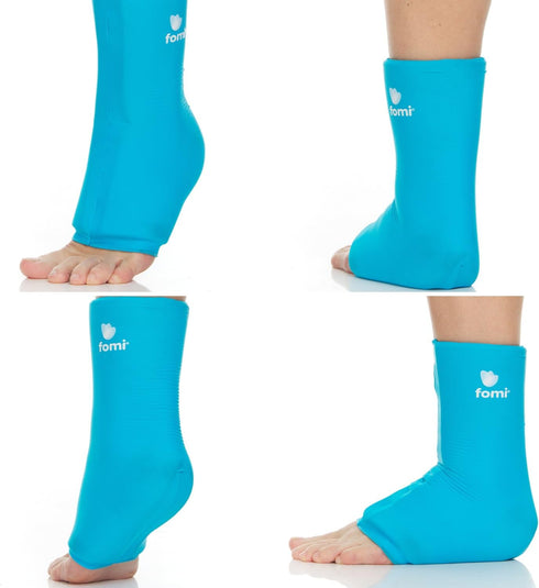Pack 360 FOMI Hot Cold Ankle Foot Gel Ice Wrap | Premium Comfort Degree Solid Gel Cooling Compression for Plantar