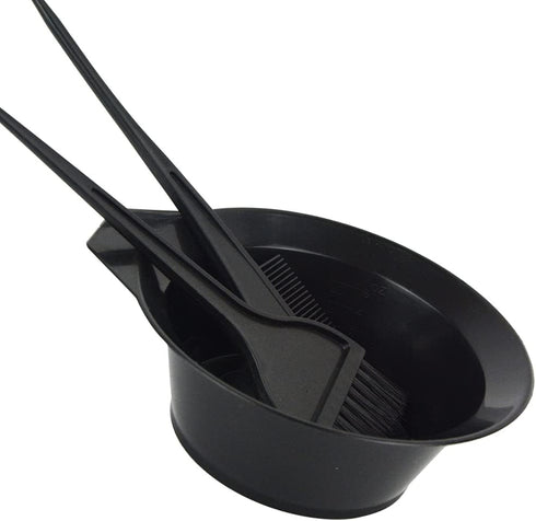 YANTAISIYU 3 Pcs Salon Hair Dyeing Kit Tools - Hair Color Mixing Bowl Tinting Brush and Angled Comb