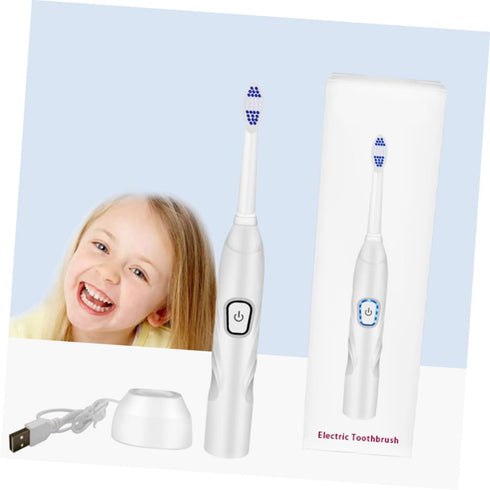 Sonic Vibration Electric Toothbrush - Waterproof USB Charging in White