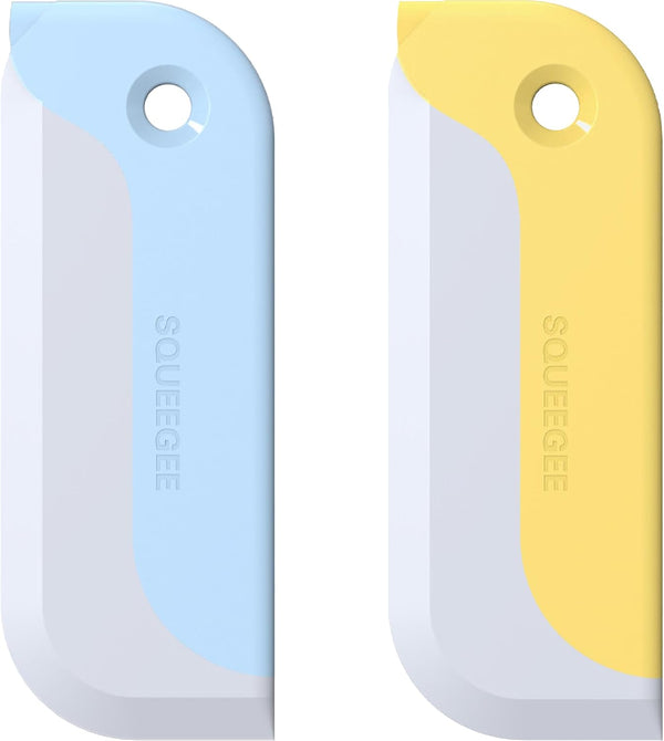 2 Pack Mini Squeegees, Window and Bathroom Glass Shower Mirrors Cleaning Tool for Kitchen Countertops and Sink