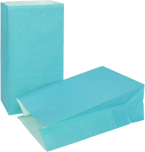 KEYYOOMY Small Teal Blue Paper Bags, Teal Blue Party Favor Bags, 24 CT, 9.4 x 5.1 x 3.1 In