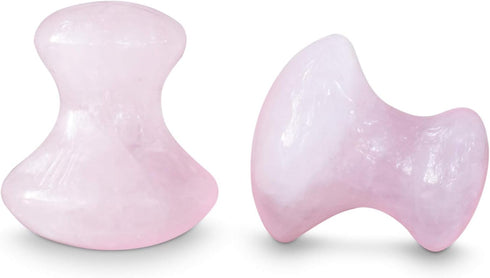 MIMOSA Handmade Natural Rose Quartz Gua Sha Scraping Massage Tool Mushroom Shaped