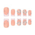 Press on Nails Extra Short Square MABKJLF, French Tip Fake Nails with Rhinestones for Women Girls