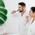 Large Long Head Toothbrush, 4-Pack, Upgraded Hard Charcoal Bristles for Whitening and Plaque Removal
