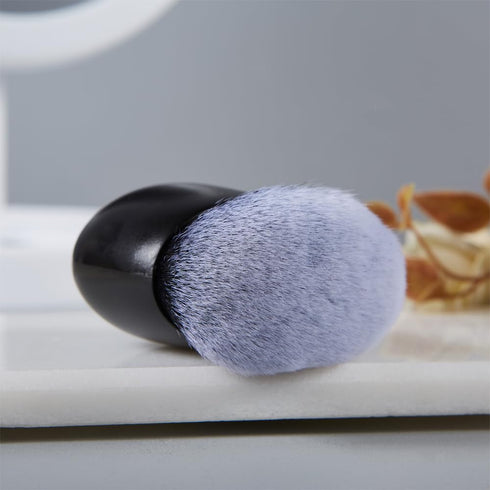 Oval Foundation Makeup Blender, Kabuki Brush for Liquid or Cream Makeup, Dense Synthetic Bristles