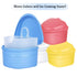 Denture Bath Box Cup, Complete Clean Care for Dentures, Clear Braces, Mouth Guard, Night Guard & Retainers
