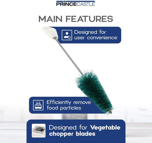 Prince Castle Saber King Cleaning Kit with Round Brush, Green - Vegetable Chopper Blade and Kitchen Chopper Parts