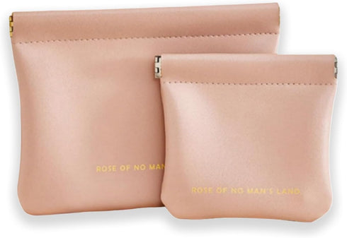 Small Pink Cosmetic Bags for Women, Pu Leather Makeup Pouch with Zipper, Travel Makeup Bag for Purse