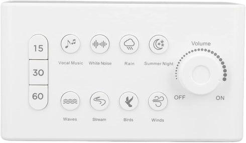 Nurnesy Portable White Noise Machine with Eight Sounds, USB Rechargeable, Timer for Baby, Adults, Kids, Sleeping