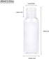 TRENDBOX 6 Pack Plastic Empty Bottles with Flip Cap for Shampoo, Lotions, Liquid Soap, Cream (2 oz / 60 ml)