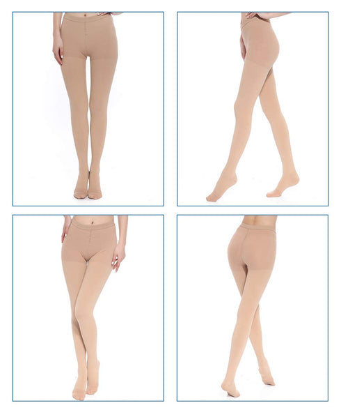 Medical Compression Pantyhose Stockings for Women and Men, Plus Size Support Hose 20-30mmHg for Swelling Treatment