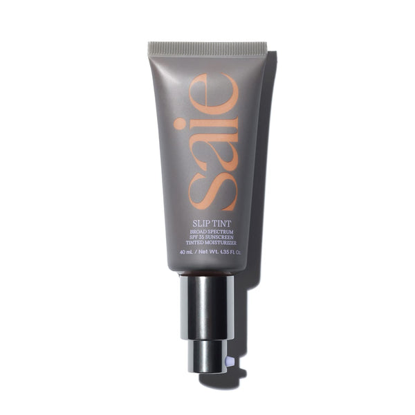 Saie Slip Tint SPF 35 Tinted Moisturizer - Light Coverage + Broad Spectrum Zinc Oxide Sunscreen, Shade Five + Half