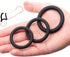 JESHVA Set 3 1.26-1.6 inch Silicone Penis Ring for Men, including Sizes (Black)