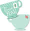 Big Dot of Happiness Floral Lets Par-Tea - Shaped Thank You Cards