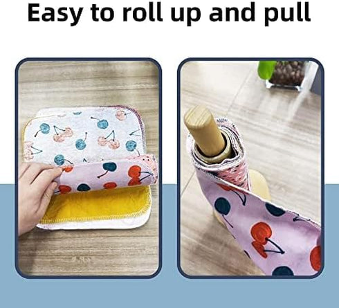 Reusable Paperless Paper Towels, 25 Pack, Washable Cotton Cloth Roll for Kitchen, 10”x10” with Cardboard Roll