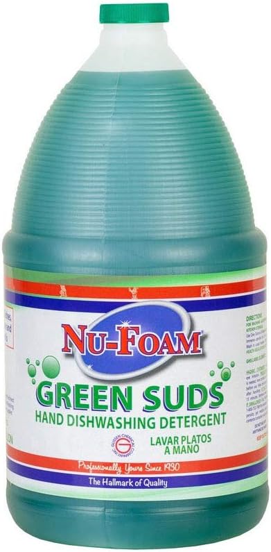 Nu-Foam Green Suds Hand Dishwashing Detergent, 1 Gallon, Tough on Grease