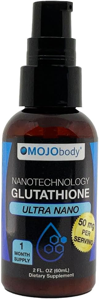 Nano Glutathione 2oz Spray Bottle: 100% Absorption Ultra Nanotechnology Glutathione Master Antioxidant for Health