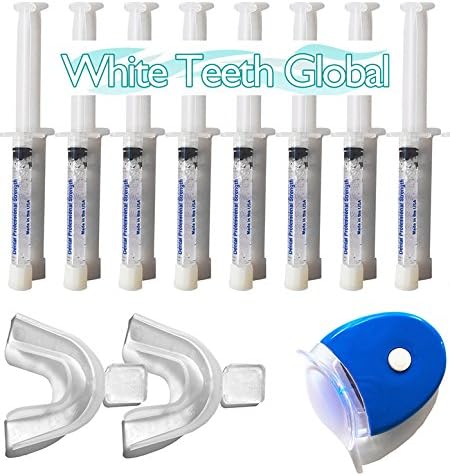 White Teeth Global Teeth Whitening at Home Kit with 8 Syringes 44% Tooth Whitening Gel,