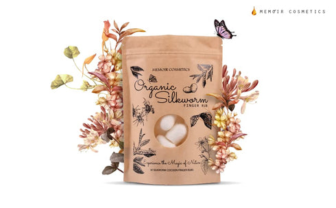 Memoir Organic Silkworm Finger Rub - Facial Cleanser, Blackhead & Acne Scar Removal, Anti-Aging Scrub