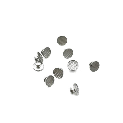 100Pcs Orthodontic Braces Lingual Buttons Bondable Round Mesh Base, 10pcs/Pack