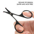 LIVINGO 4.5 inches Professional Beard & Mustache Scissors for Men, Stainless Steel Trimming Shears Kit with Comb & Case