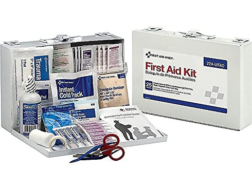 First Aid Only 25-Person Emergency First Aid Kit, 106 Pieces for Home and Job Sites