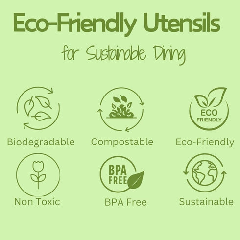 Bamboo Disposable & Compostable Forks - 6.7" Eco-Friendly Utensils, 100 Pack (Forks)