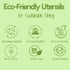 Bamboo Disposable & Compostable Forks - 6.7" Eco-Friendly Utensils, 100 Pack (Forks)