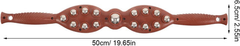 Massage Roller Tool with Metal Balls, Handheld Back and Neck Massager for Self Myofascial Release and Muscle