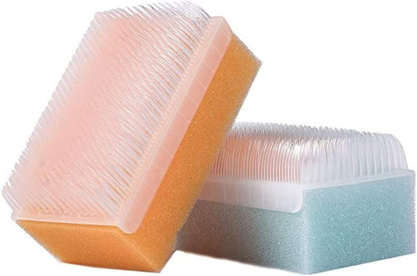 Loofah Sterilized Cradle Cap Brush - 3-pk Sterile Baby Bath Sponge for Treatment Time Puff