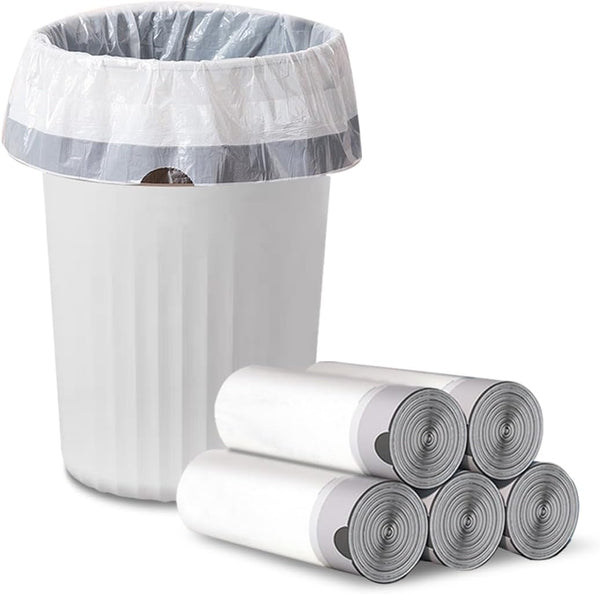 4 Gallon Trash Bags, 100 Count, Drawstring Garbage Bags, Thickened Unscented Wastebasket Liners for Bathroom Office