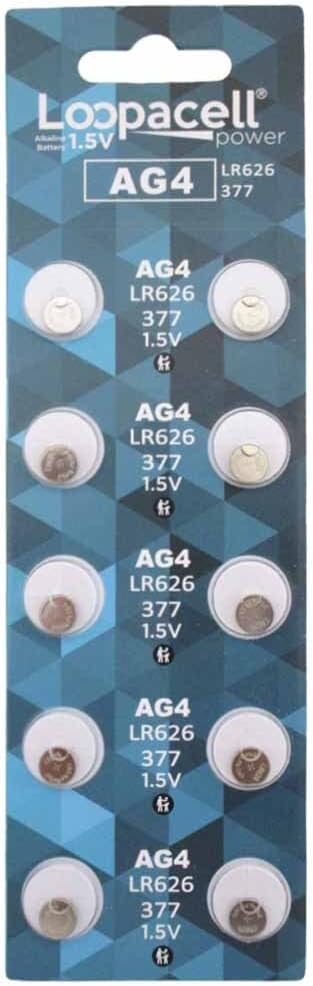 20 x LOOPACELL AG4 LR626 377 1.5V Alkaline Watch Batteries