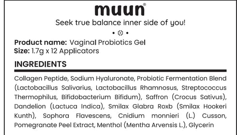 Pack 12 Muun Women's Vaginal Probiotics Yeast Infection & BV Treatment of Vaginal Moisturizer for Dryness & Promote pH