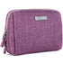 Narwey Small Makeup Bag for Purse, Mini Cosmetic Pouch with Compartments for Women (Small, Purple)