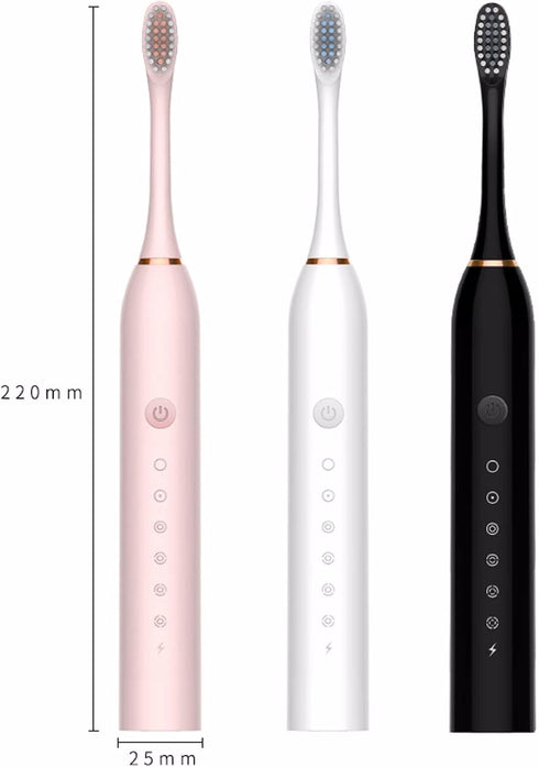 WSYKC 4 USB Rechargeable Toothbrush, Electric Toothbrush, One Electric Handle, Replacement Brush Heads, Meet One-Year