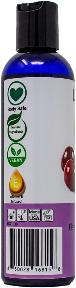 Cherry Flavored Massage Oil for Therapy, Relaxing Muscle Massage with Natural Vitamin E Oil, 4 oz
