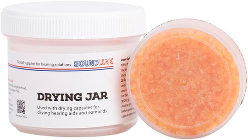 Soundlink Hearing Aid Dehumidifier Set, Includes One Drying Jar and One Drying Capsule for Hearing Aids