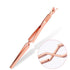 SILPECWEE 1Pc Rose Gold Nail Cuticle Pusher, C Curve Nail Pinching Clips, Gel Nail Scraper, Multi-Function Manicure