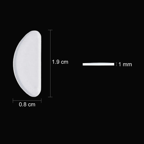 TOODOO 18 Pairs Eyeglasses Nose Pads - Adhesive Silicone Anti-Slip for Glasses & Sunglasses (Transparent & Black, 1mm)
