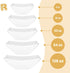 R-kay 6 Pack Square Plastic Serving Bowls, 32 Oz White Plastic Bowls for Salad, Heavy Duty Disposable