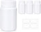 Empty Plastic Pill Bottle 100cc, 4 Pack, Smooth Screw Lid for Liquid, Solid, Powder, Reagent Chemical Container