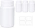 Empty Plastic Pill Bottle 100cc, 4 Pack, Smooth Screw Lid for Liquid, Solid, Powder, Reagent Chemical Container