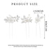 Heread Pearl Bride Wedding Hair Pins, Silver Leaf Bridal Hair Accessories for Women and Girls (Pack of 3)