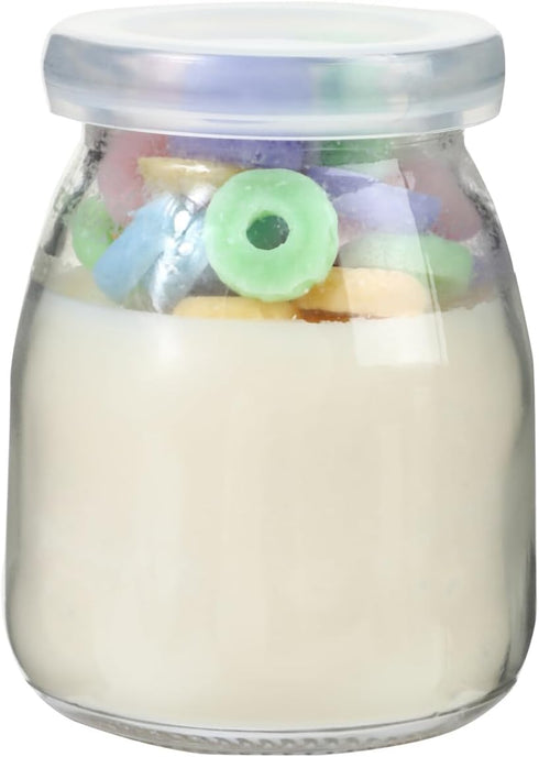 T-shin Jar,230G Pudding Cup Donut Shape Scented Candle Glass Perfume Floral Soy Wax Aesthetic Decorative Aroma Candle