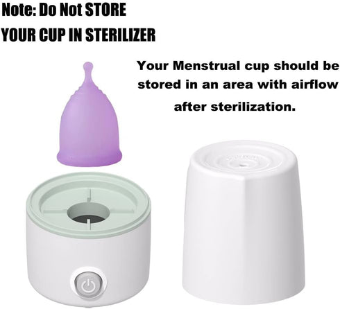 Mottery 99.9% 8 Menstrual Cups Steamer Machine High Temperature Wash Your Cup Dirty Minutes (Model Five)
